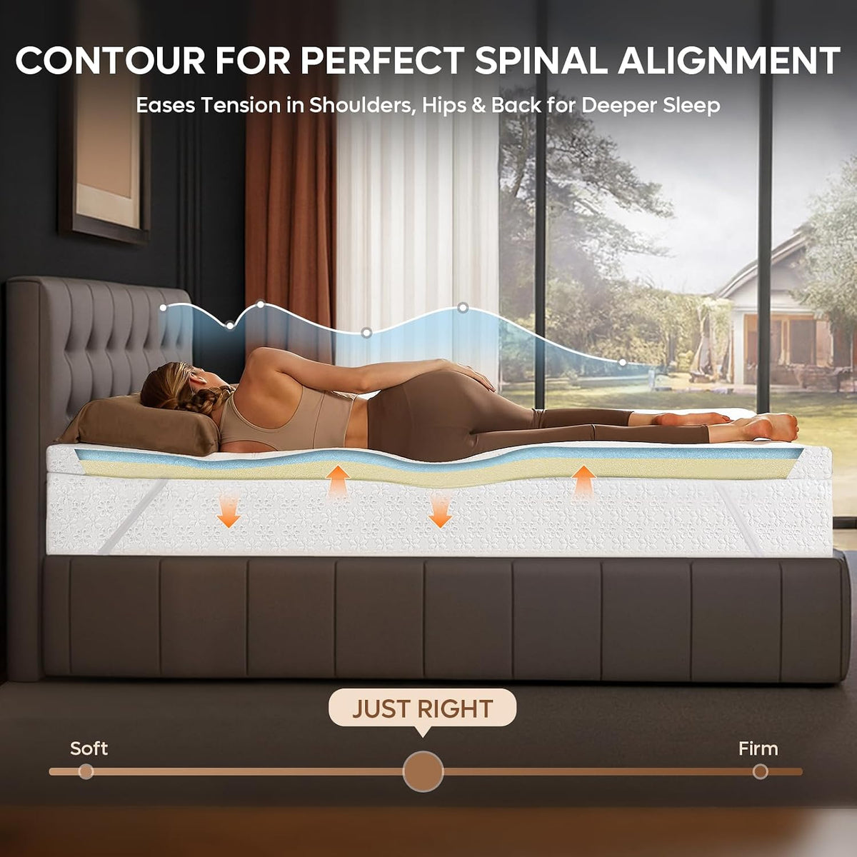4 Inch Queen Cooling Mattress Topper