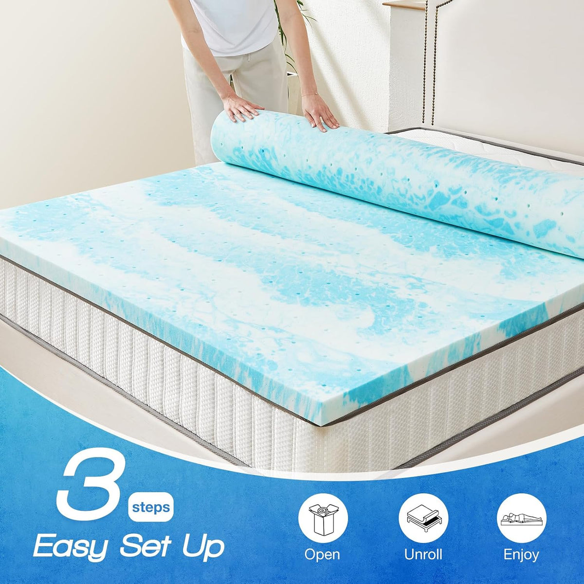 3 Inch Full Memory Foam Mattress Topper