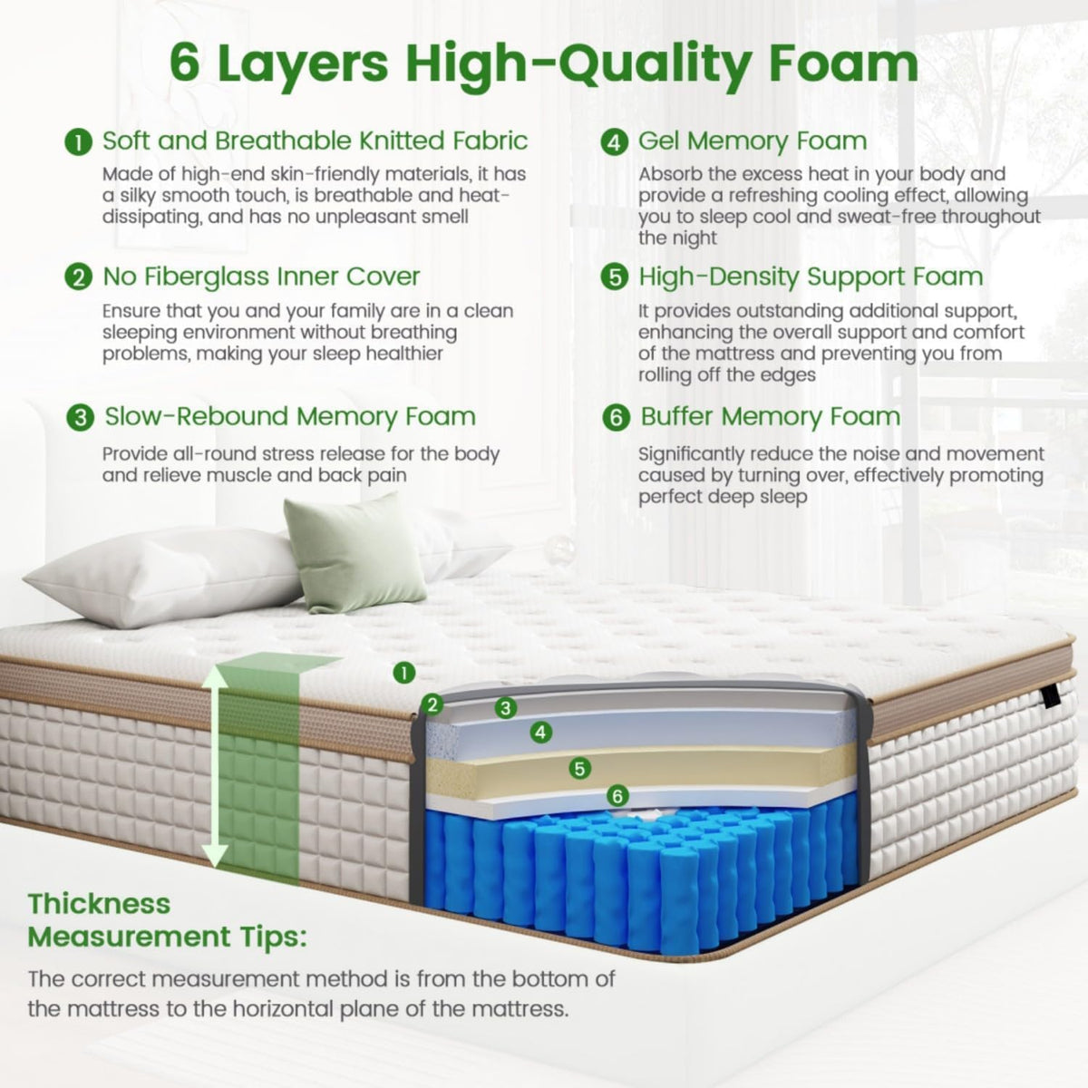 Full Hybrid Mattress 10 Inch
