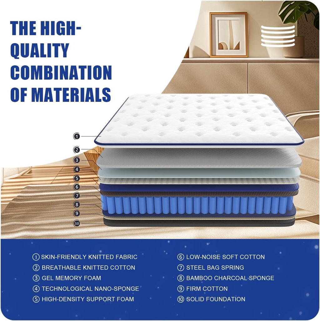12 Inch Queen Hybrid Mattress