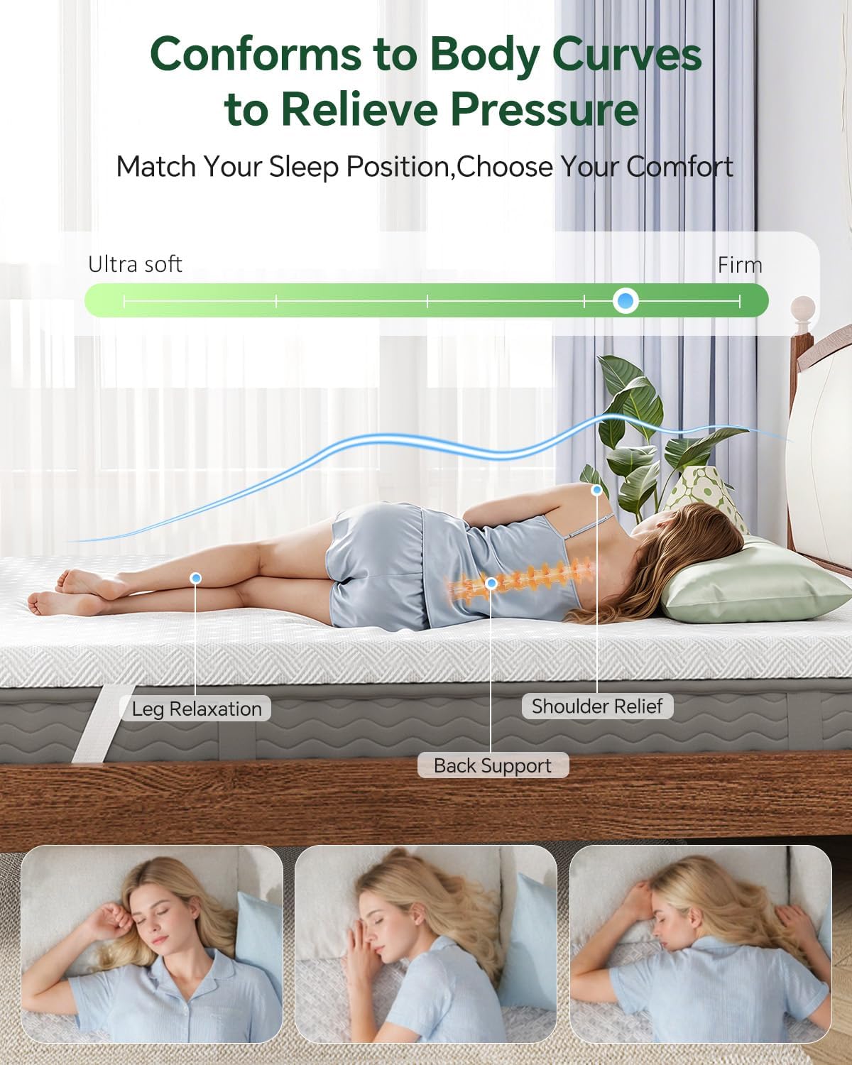 Queen Memory Foam Mattress Topper
