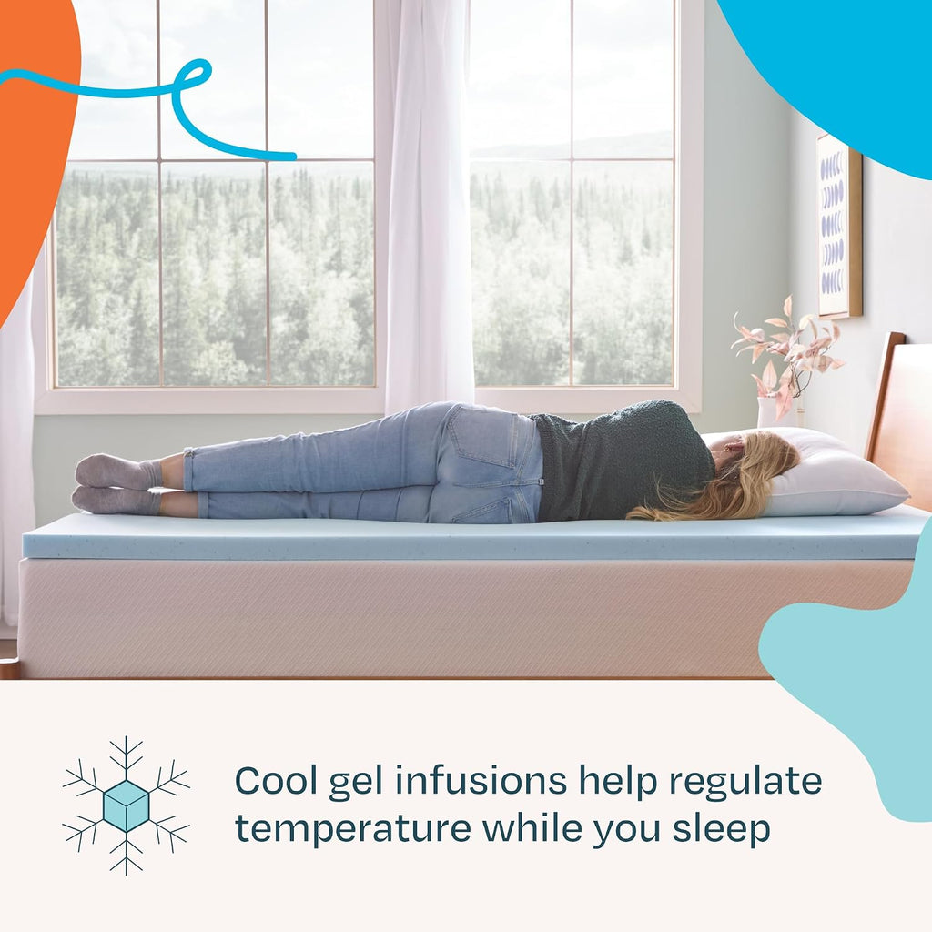 2 Inch Full Gel Memory Foam Mattress Topper