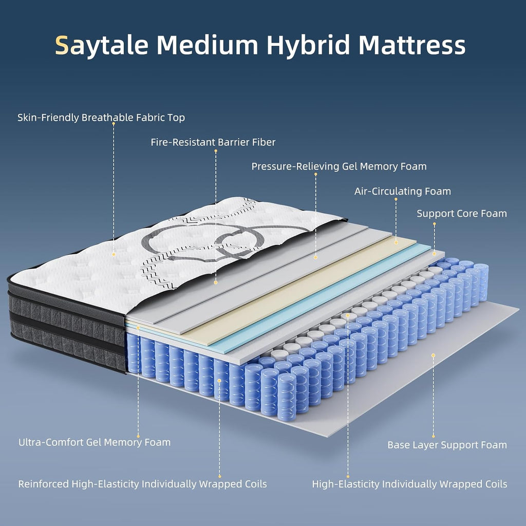 12 Inch Queen Hybrid Mattress