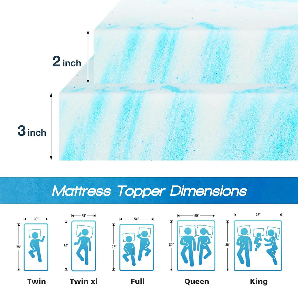 3 Inch Full Memory Foam Mattress Topper