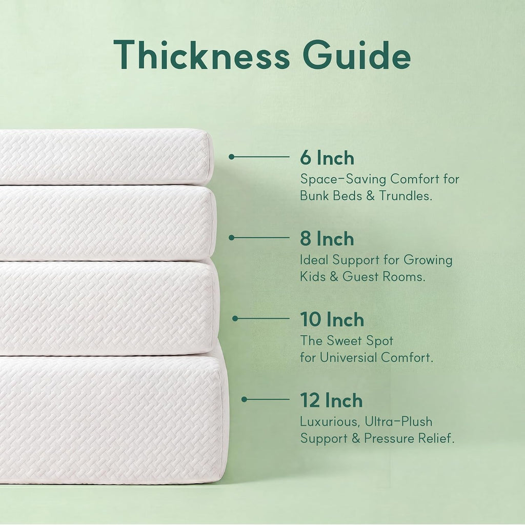 6 Inch Twin Gel Memory Foam Mattress