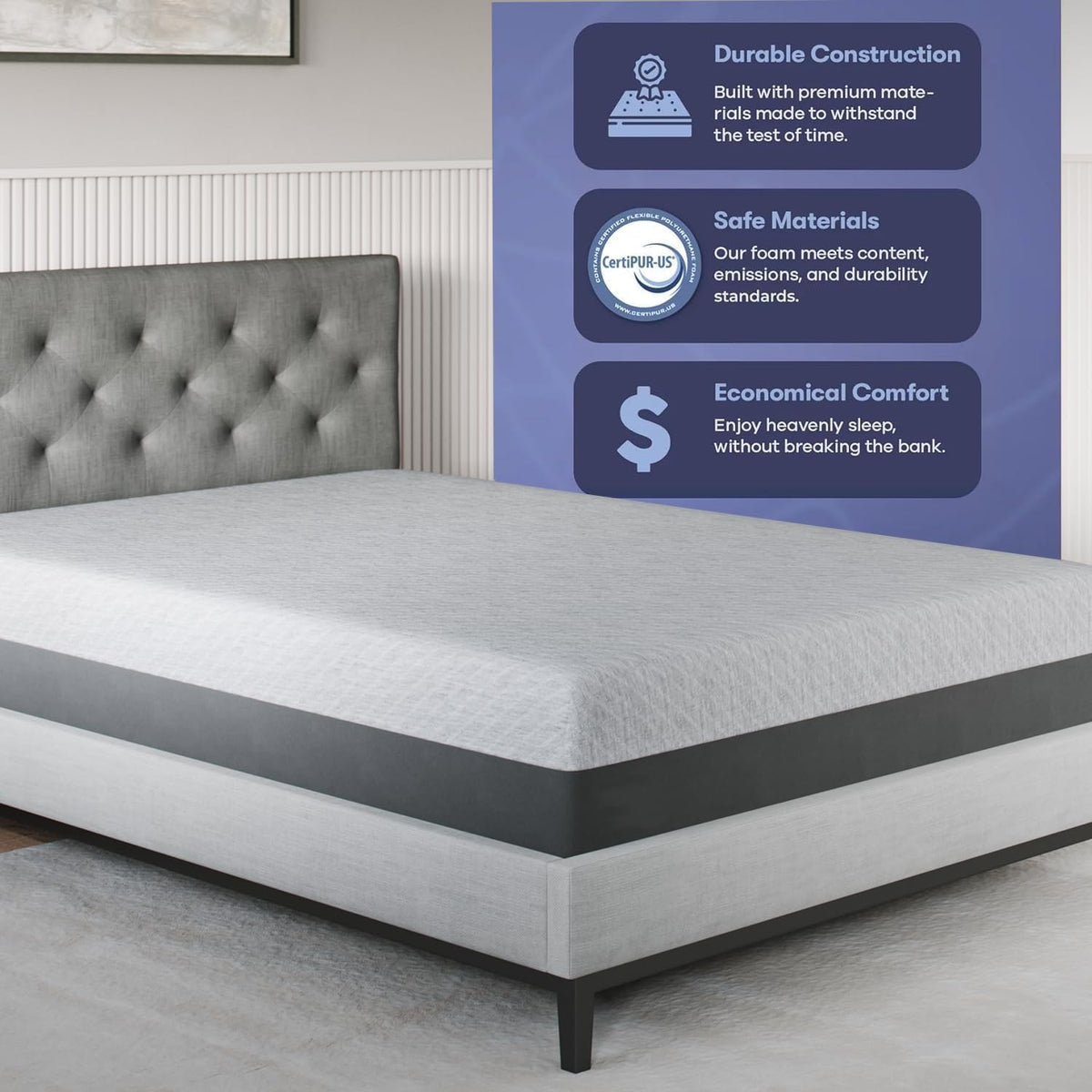 12 Inch Full Gel Memory Foam Mattress