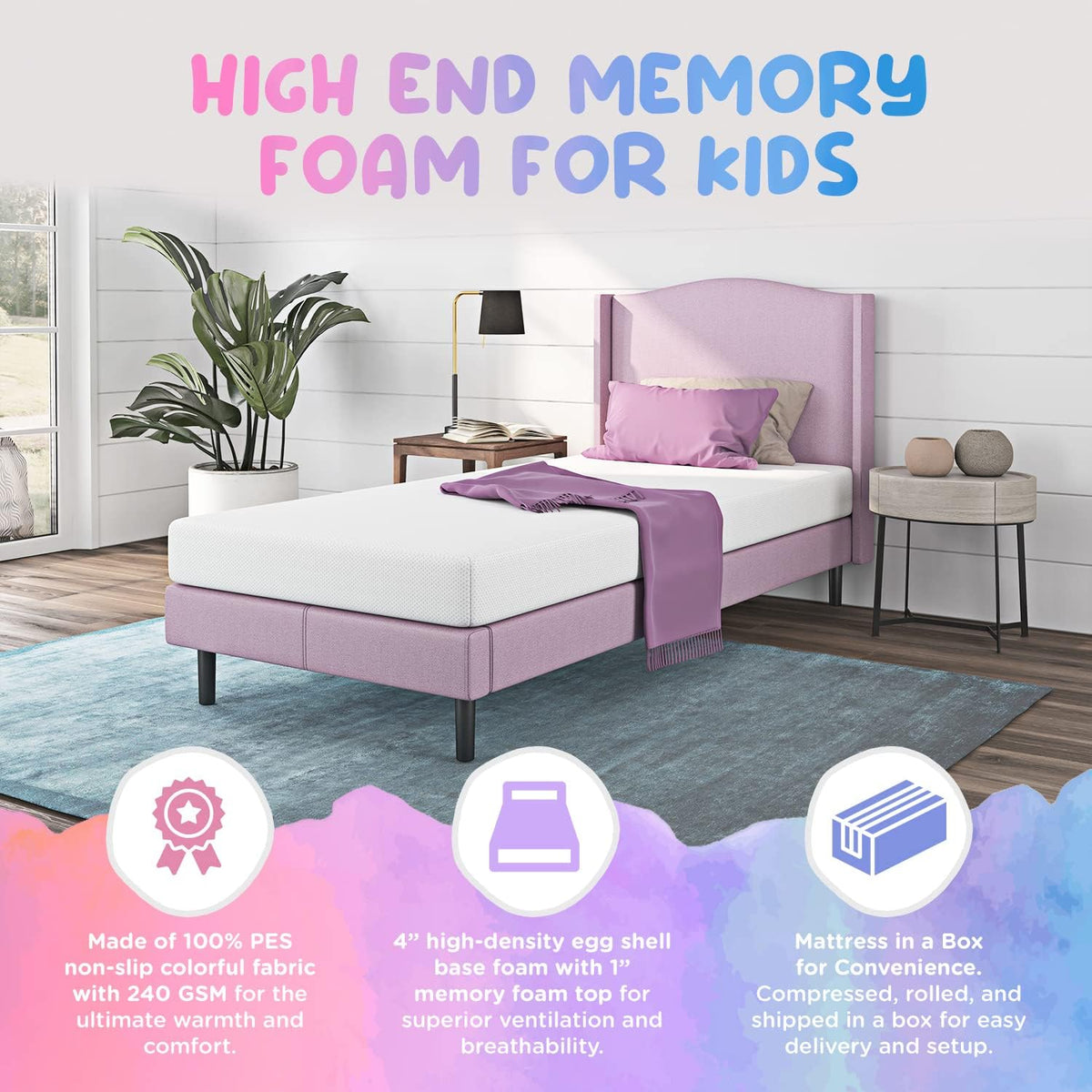 5 Inch Twin Memory Foam Mattress