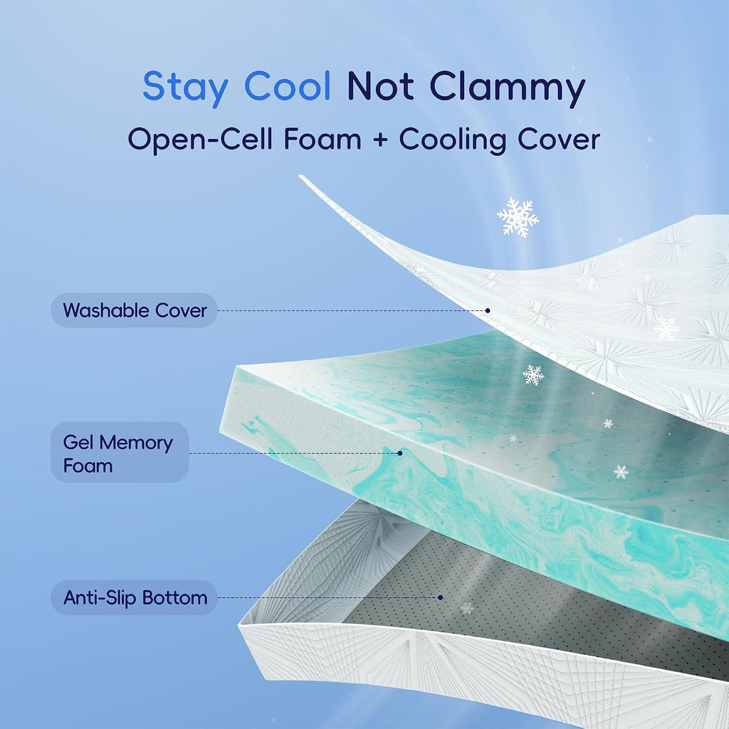 3 Inch Twin Gel Memory Foam Mattress Topper