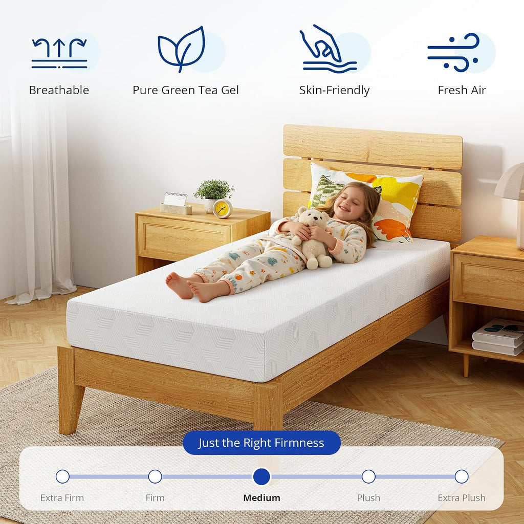 5 Inch Twin Kids Gel Memory Foam Mattress