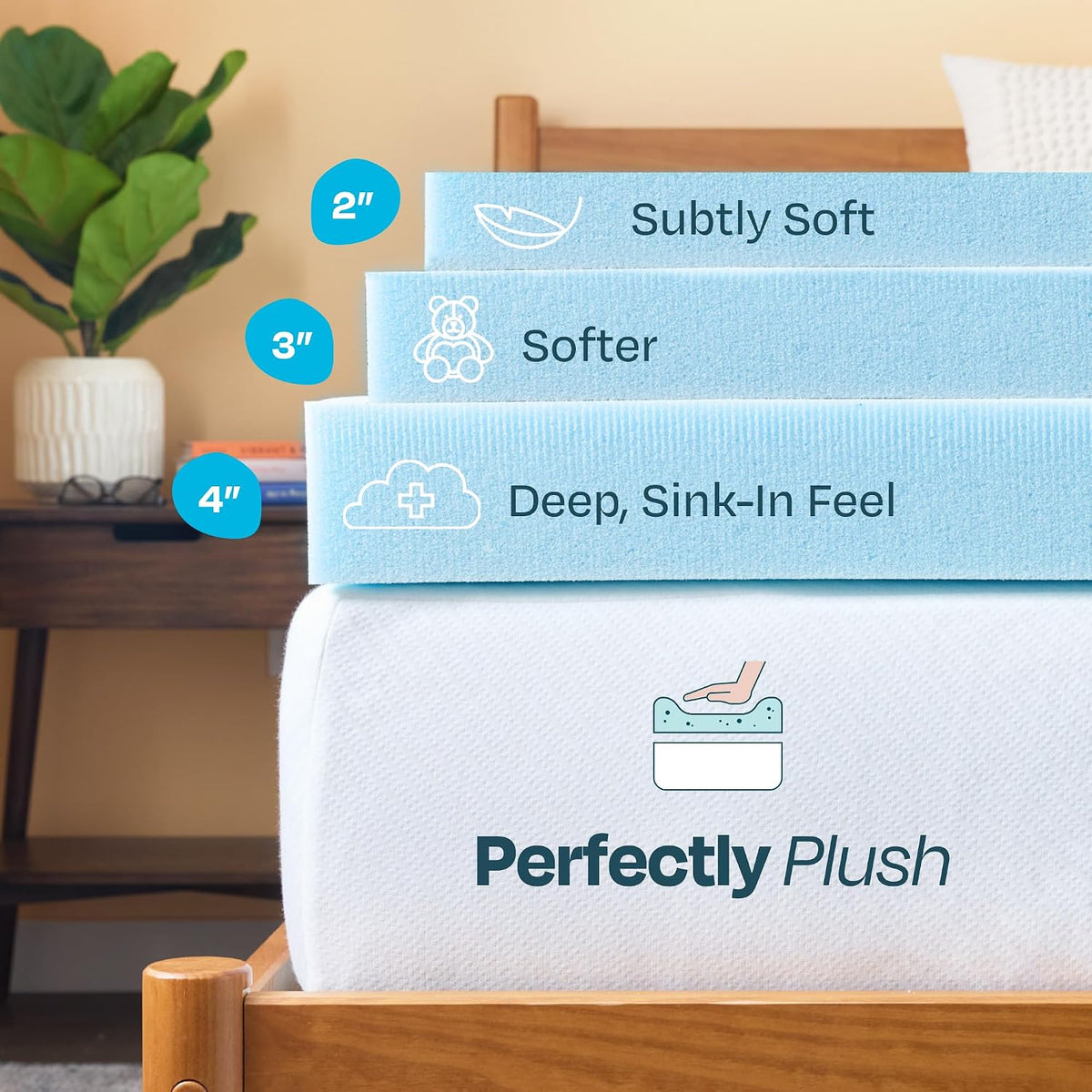 2 Inch Full Gel Memory Foam Mattress Topper