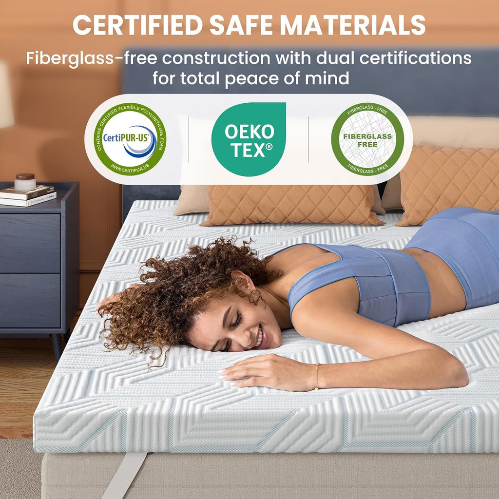 3 Inch King Gel Memory Foam Mattress Topper