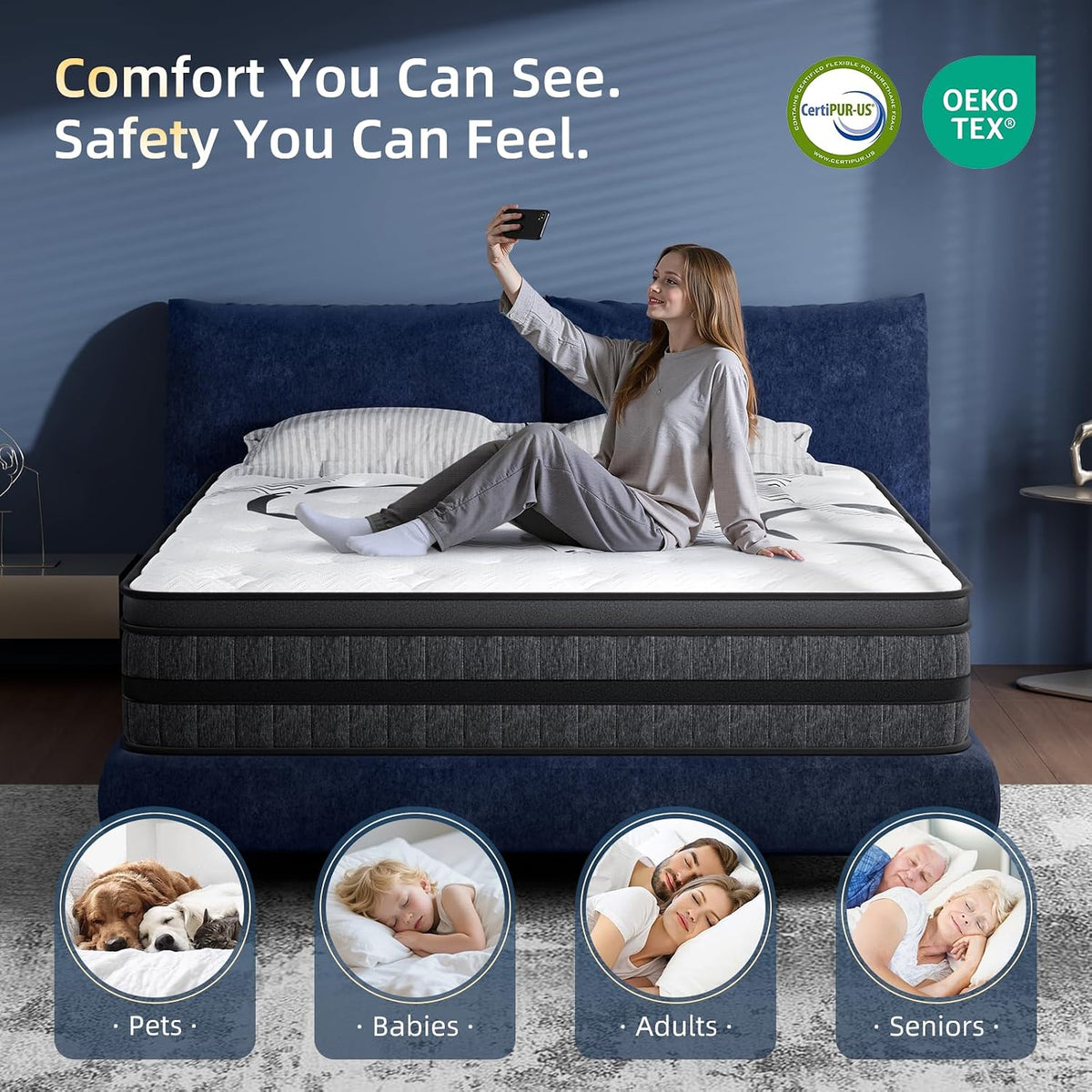 12 Inch Queen Hybrid Mattress