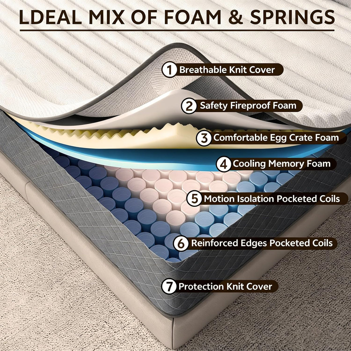 Full 12 Inch Hybrid Mattress